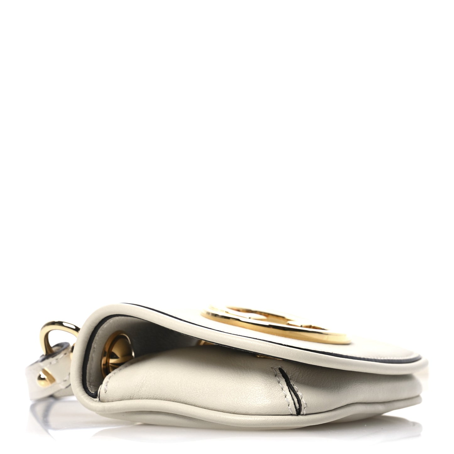 Roxy Calfskin Blondie Card Case Wallet with Strap Mystic White