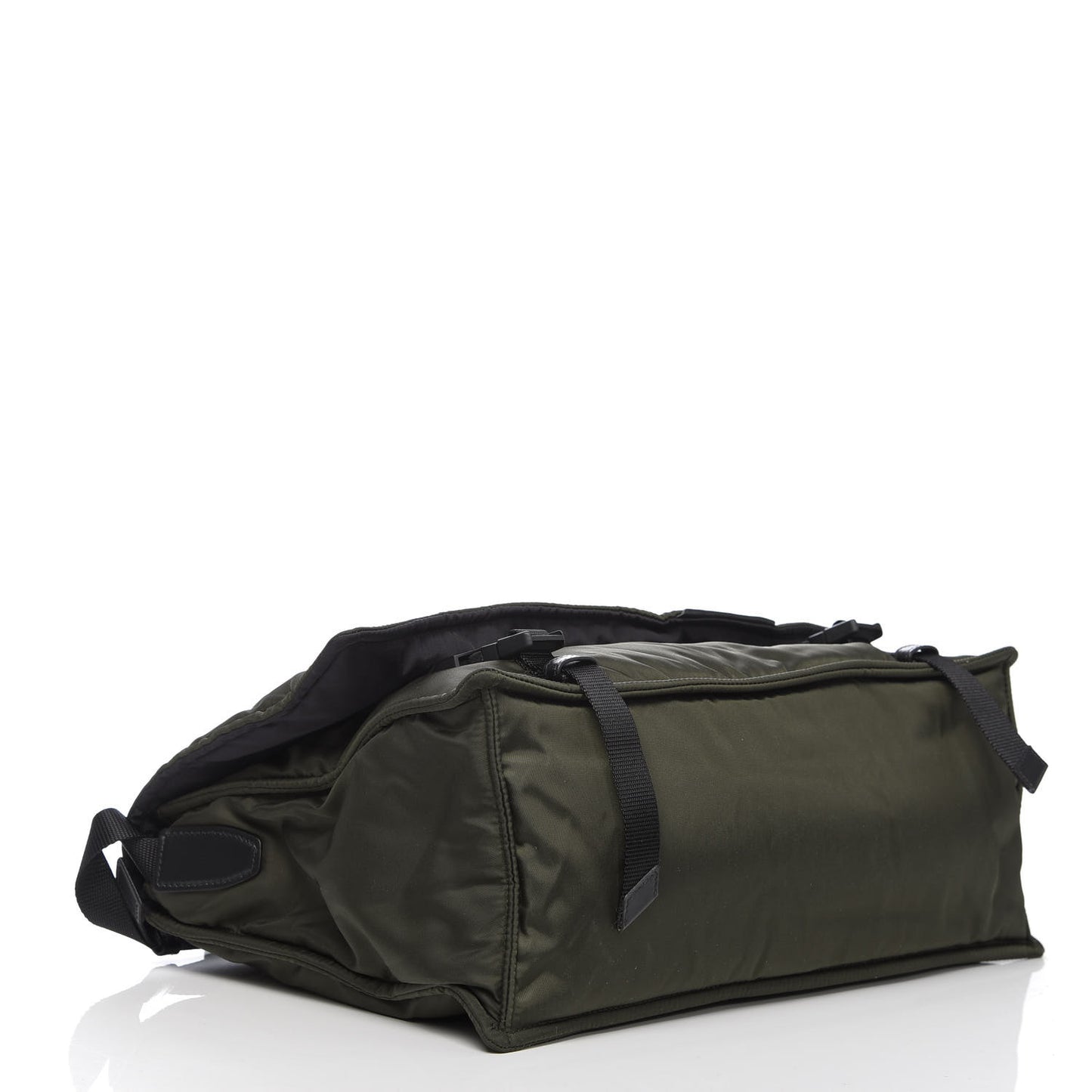 Tessuto Nylon Soft Calf Messenger Militare Black