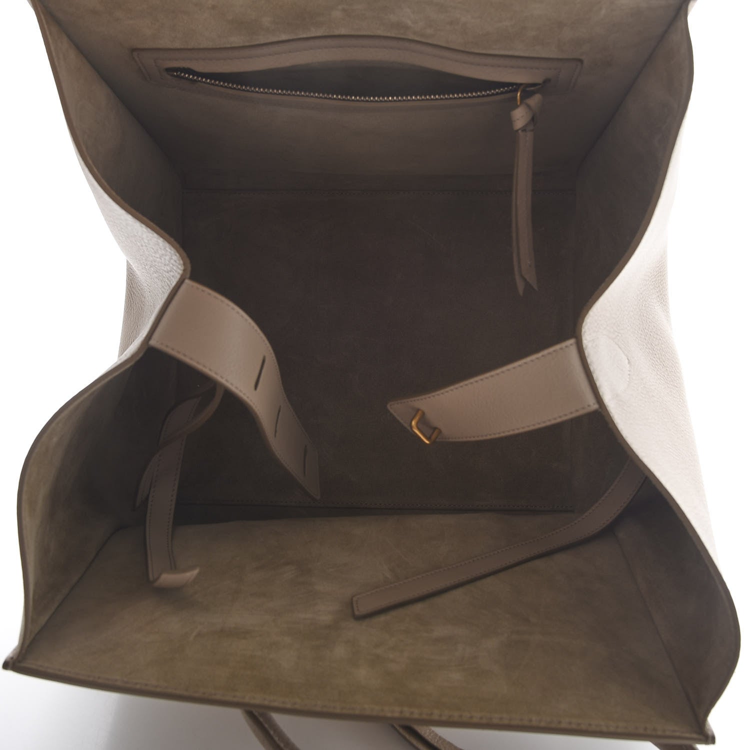 Celine Supple Calfskin Medium Phantom Luggage Beige 4 of 12