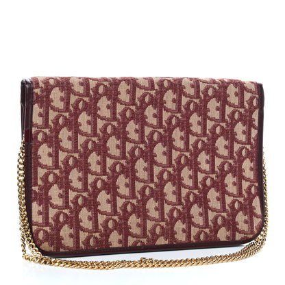 Christian Dior Monogram Chain Flap Burgundy 2 of 8