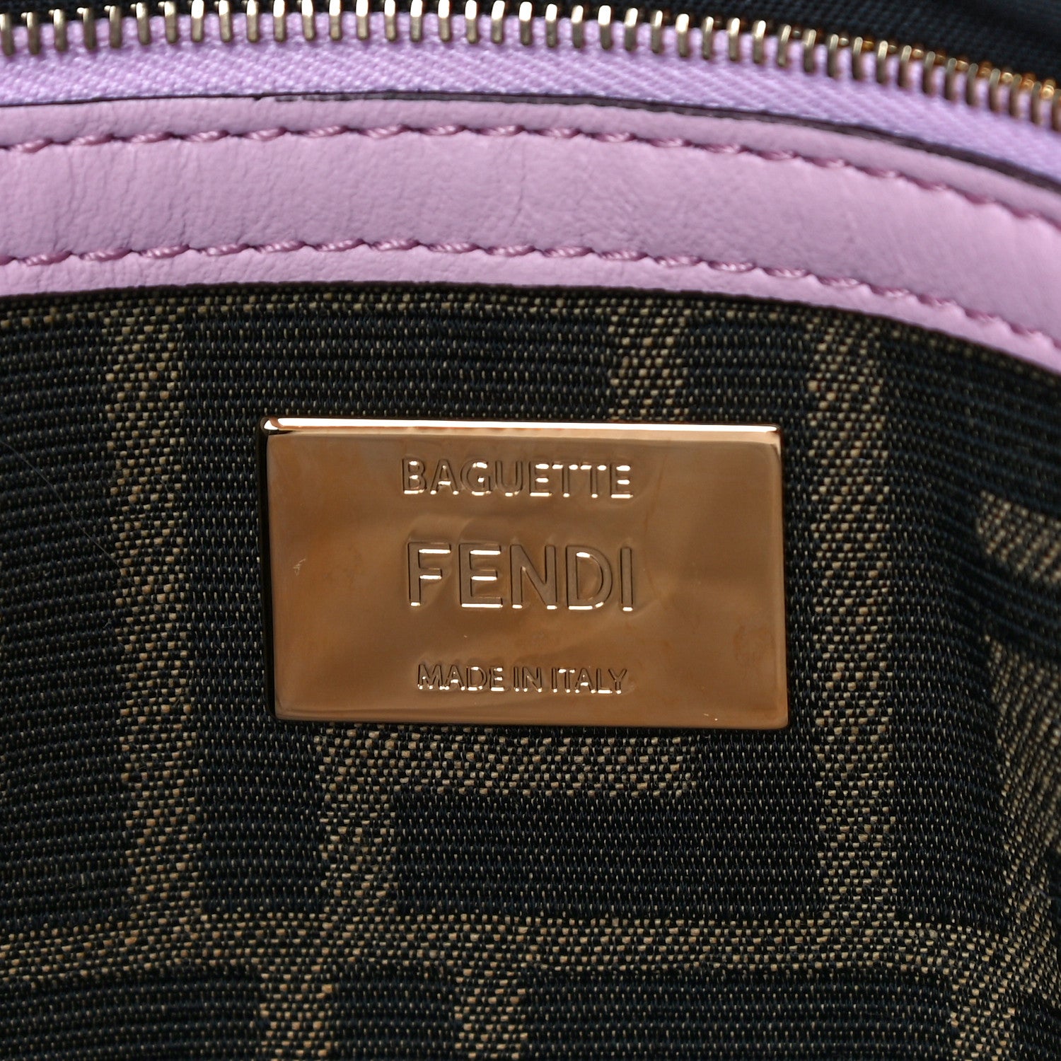 Fendi Fabric Crochet Vitello Grace Plexiglass Baguette Verde Lavanda 6 of 9