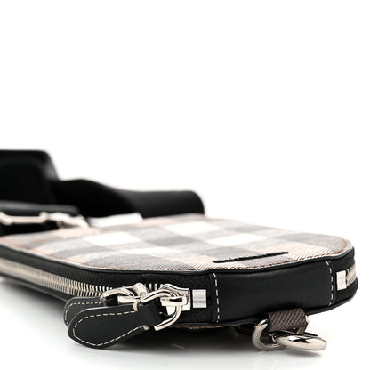 Burberry E-Canvas Check Phone Crossbody Bag Dark Birch Brown 9 of 10