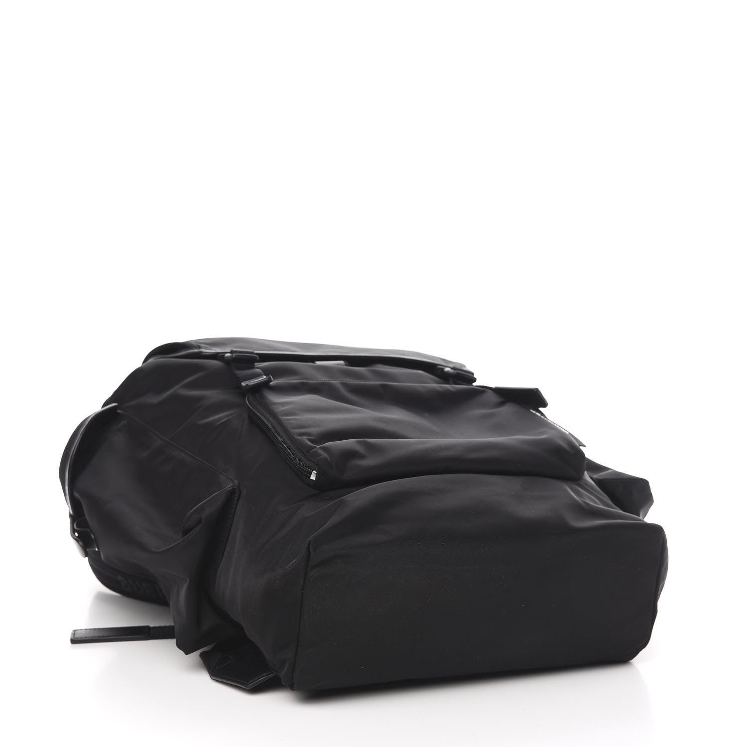 Burberry Nylon Calfskin Logo Detail Backpack Black 3 of 9