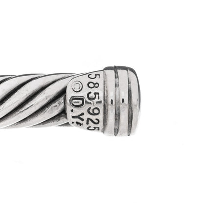 David Yurman Sterling Silver 14K Yellow Gold 5mm X Station Cable Bracelet 3 of 3