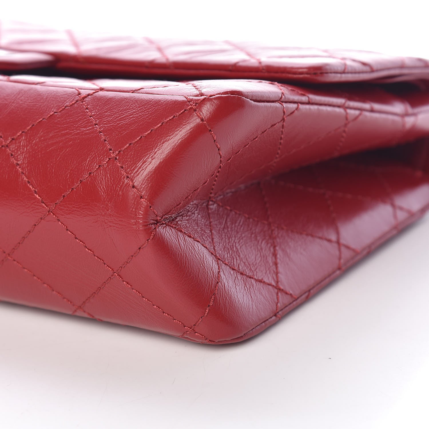Chanel Aged Calfskin Quilted 2.55 Reissue 226 Flap Dark Red 10 of 13