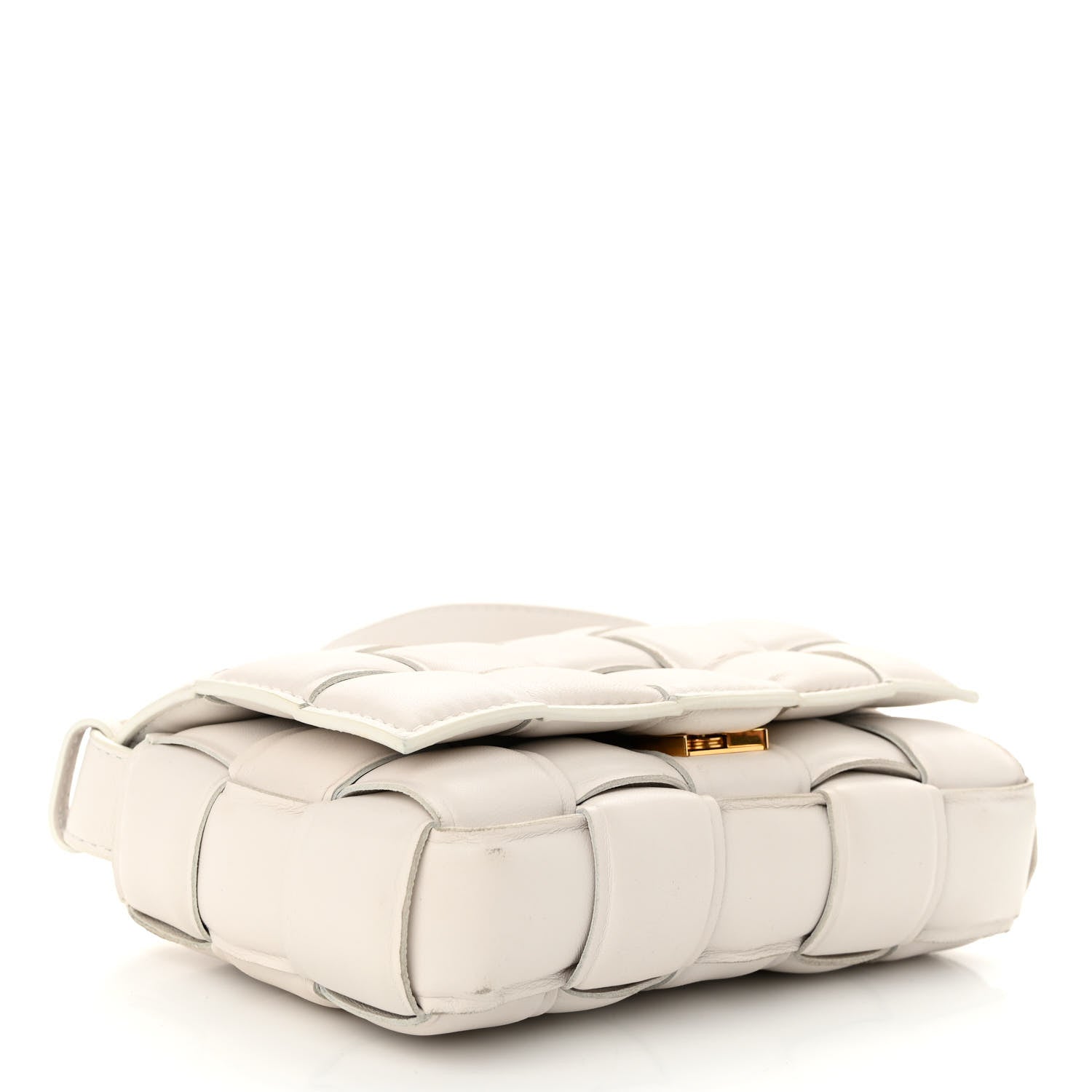 Bottega Veneta Nappa Maxi Intrecciato Small Padded Cassette Crossbody Bag Chalk 4 of 9