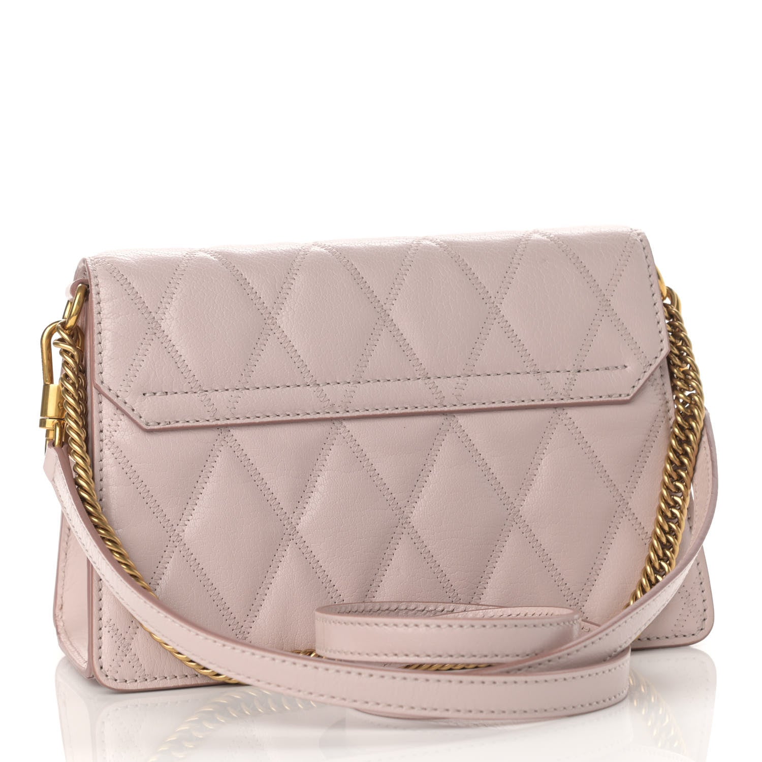 Givenchy Goatskin Quilted Small GV3 Shoulder Bag Pale Pink 3 of 12