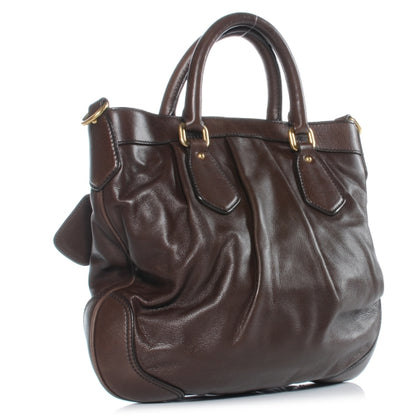 Prada Vitello Soft Shopping Tote Caffe 3 of 7