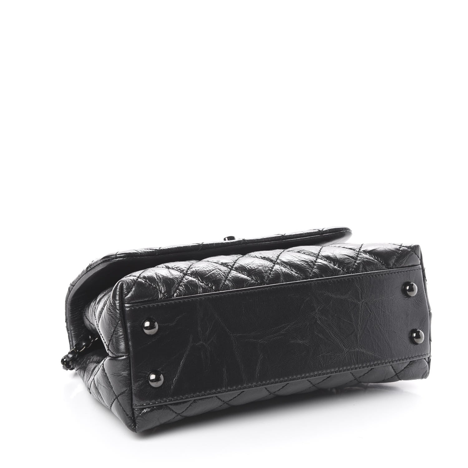 Chanel Aged Calfskin Quilted Mini Coco Handle Flap So Black 3 of 10