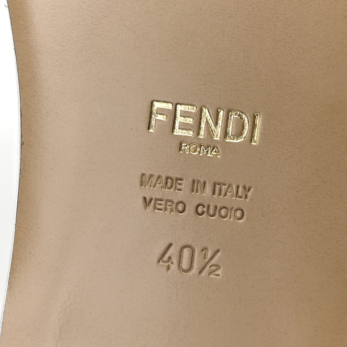 Nappa Laminata FFold Flat Slide Sandals 40.5 Argento