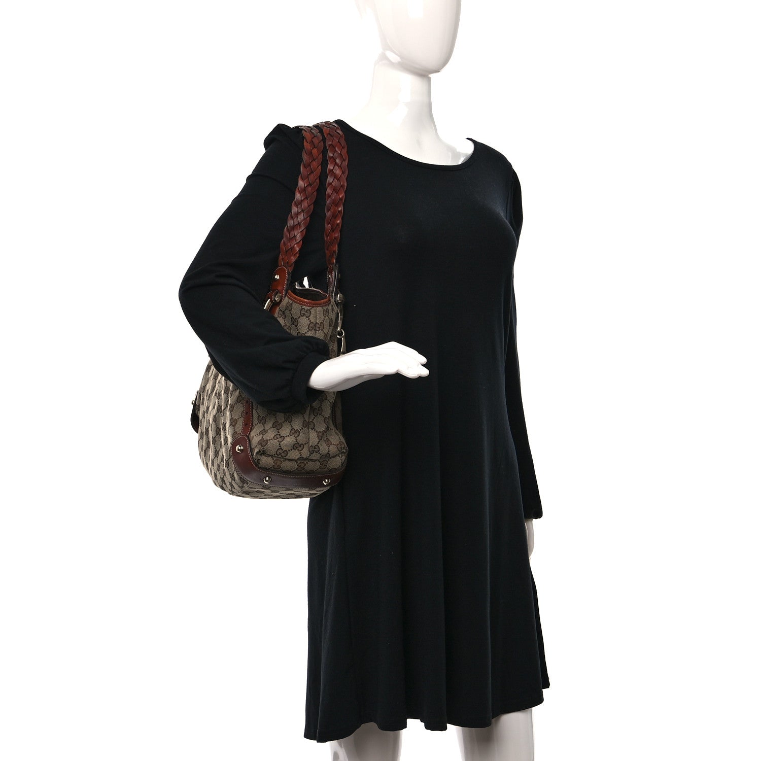 Gucci Monogram Medium Pelham Shoulder Bag Dark Brown 2 of 12