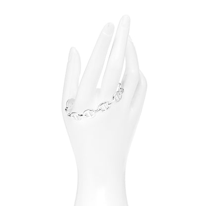 Hermes Sterling Silver MM Chaine d'Ancre Enchainee Cuff Bracelet ST 2 of 5