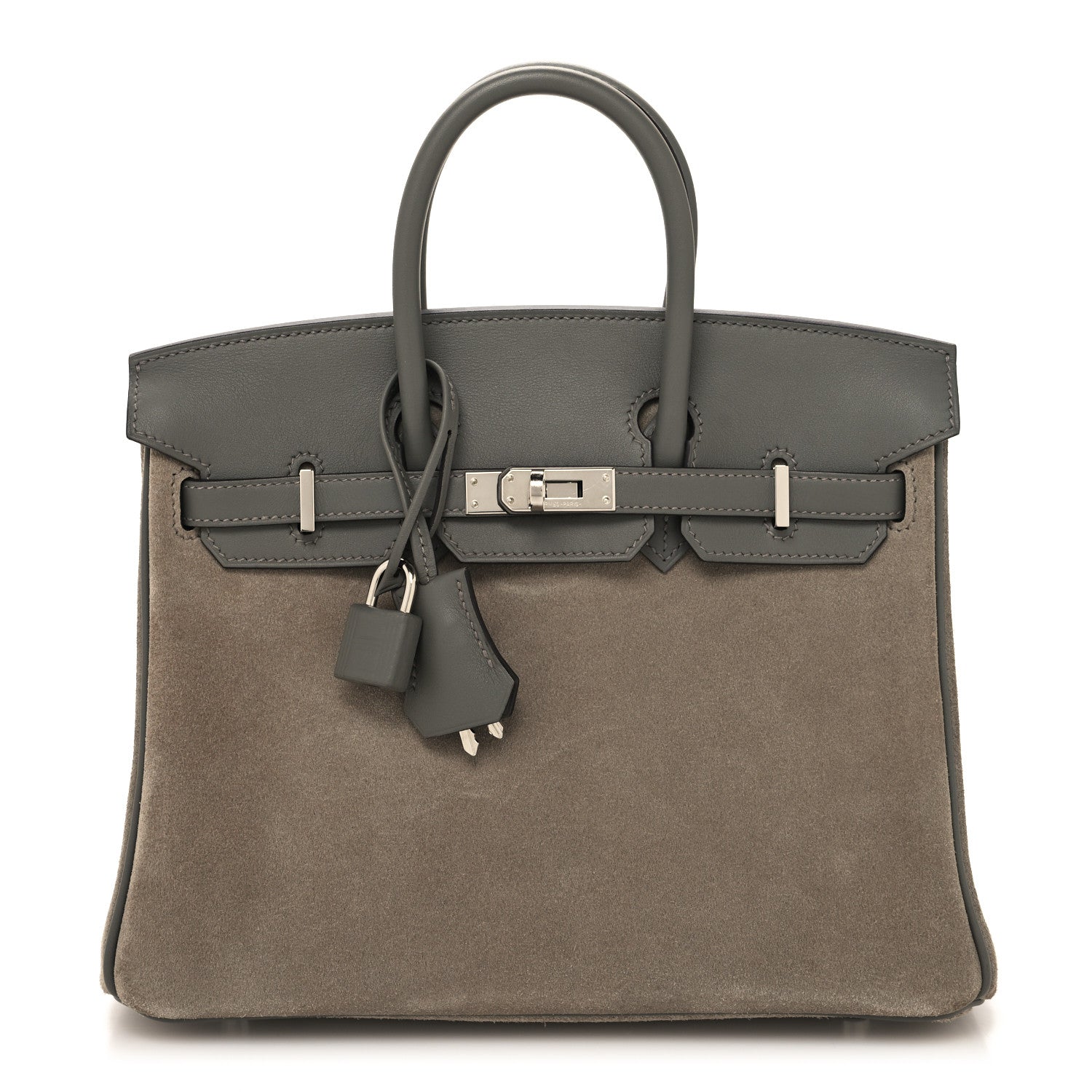 Hermes Veau Doblis Swift Grizzly Birkin 25 Gris Meyer Gris Caillou 1 of 11