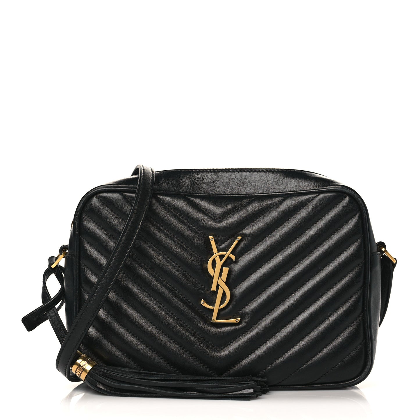 Calfskin Matelasse Monogram Lou Camera Bag Black