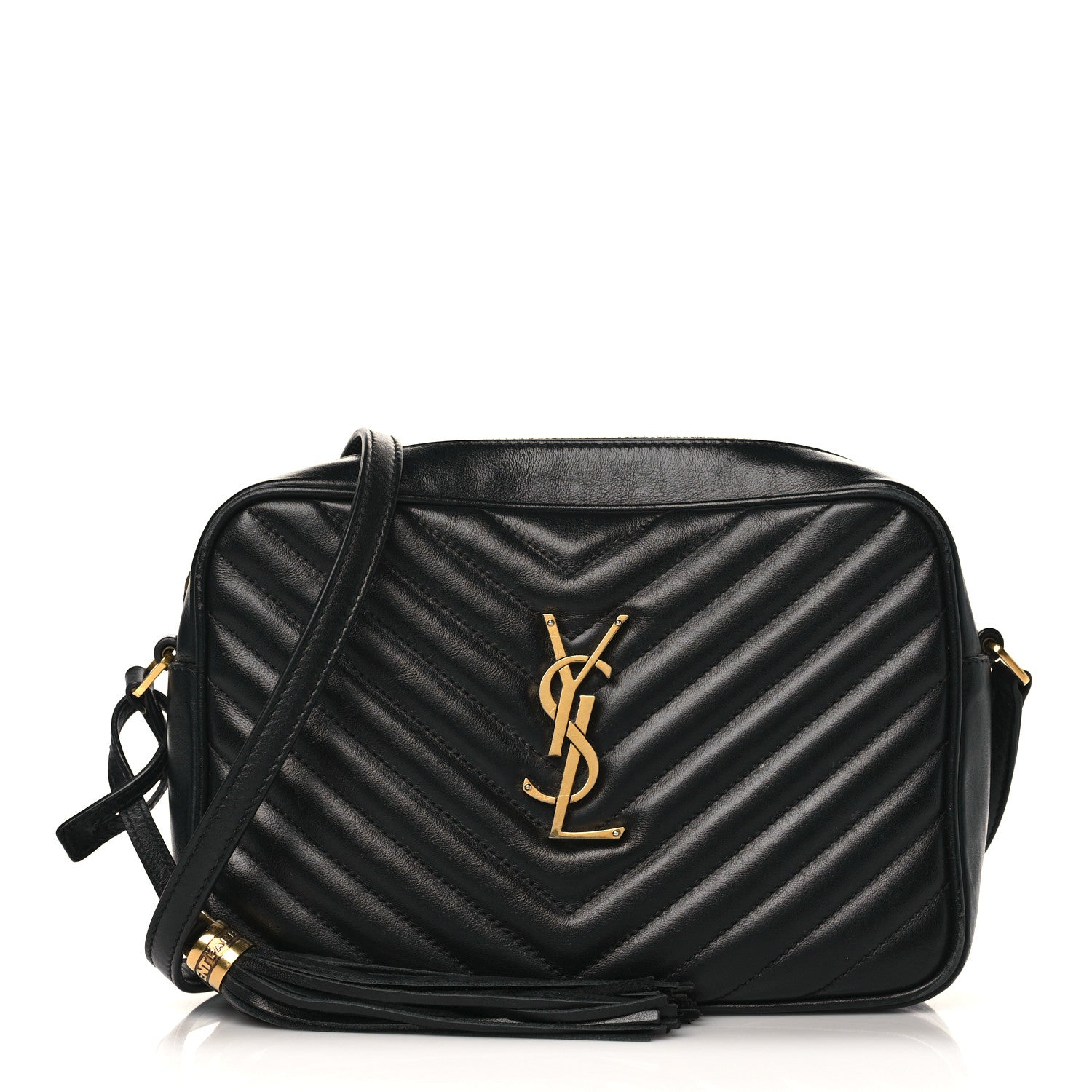 Saint Laurent Calfskin Matelasse Monogram Lou Camera Bag Black 1 of 16