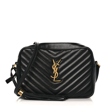 Saint Laurent Calfskin Matelasse Monogram Lou Camera Bag Black 1 of 16