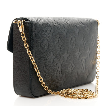 Louis Vuitton Empreinte Pochette Felicie Chain Wallet Black 3 of 11