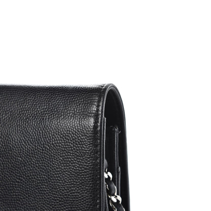 Chanel Caviar Sevruga Wallet On Chain WOC Black 14 of 23