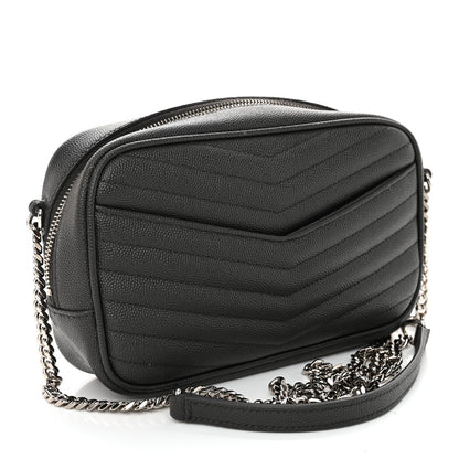 Saint Laurent Grain De Poudre Matelasse Monogram Mini Lou Camera Bag Asphalt 3 of 9