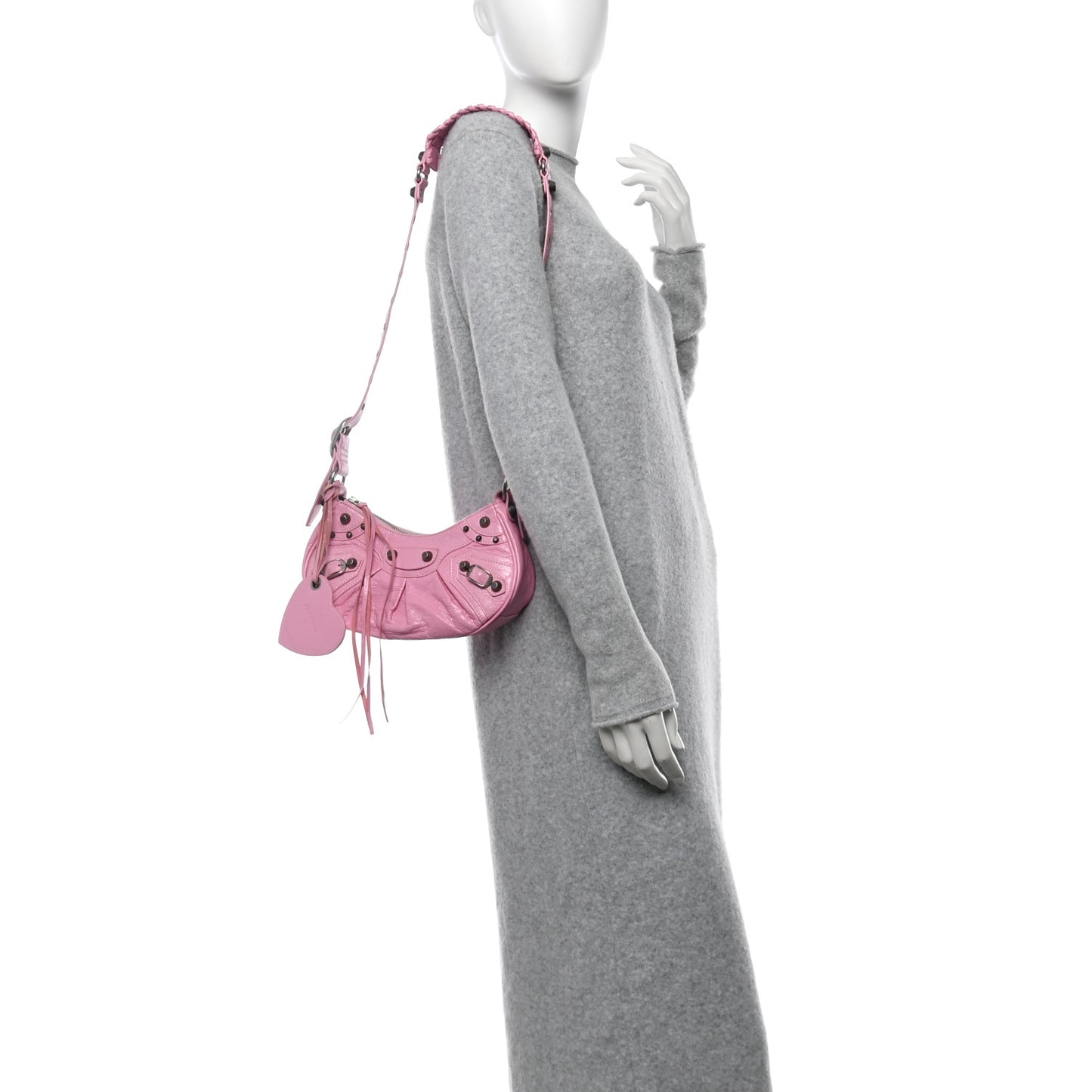 Agneau Arena Le Cagole Shoulder Bag XS Candy Pink