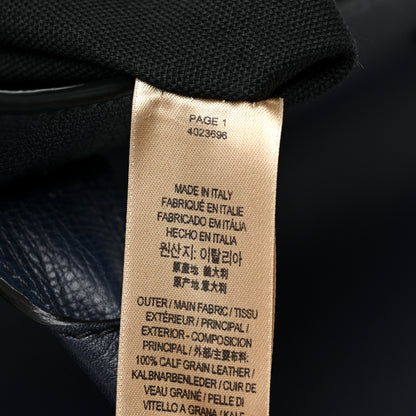 Burberry Derby Calfskin House Check Medium Banner Tote Ink Blue 7 of 10