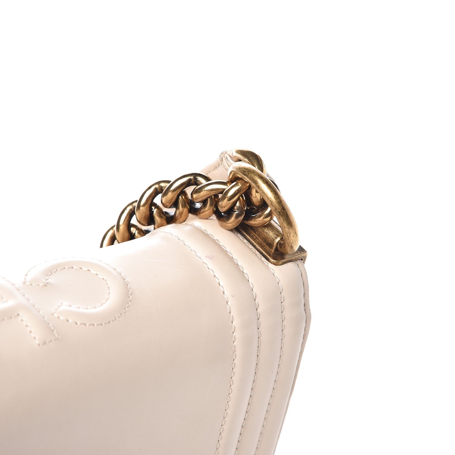 Chanel Glazed Calfskin Large Boy Flap Beige Clair 10 of 16