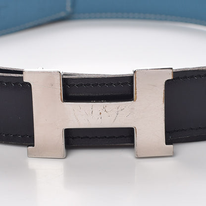 Hermes Box Togo 24mm Mini Constance H Belt Indigo Blue Jean 11 of 11