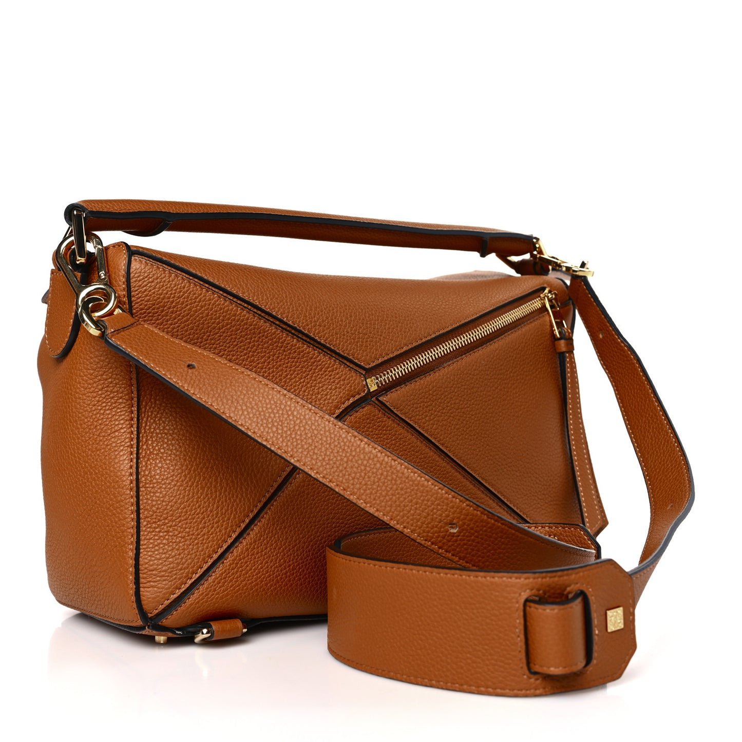 Calfskin Medium Puzzle Bag Tan