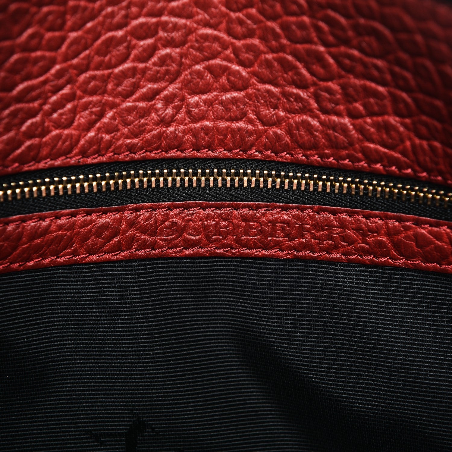 Burberry Signature Grain Calfskin Check Embossed Small Chichester Crossbody Clutch Bag Red 8 of 8