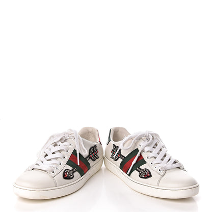 Gucci Calfskin Web Studded Womens Arrow Ace Sneakers 35.5 White 5 of 17