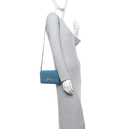 Hermes Epsom Constance Wallet To Go New Blue Jean 2 of 11