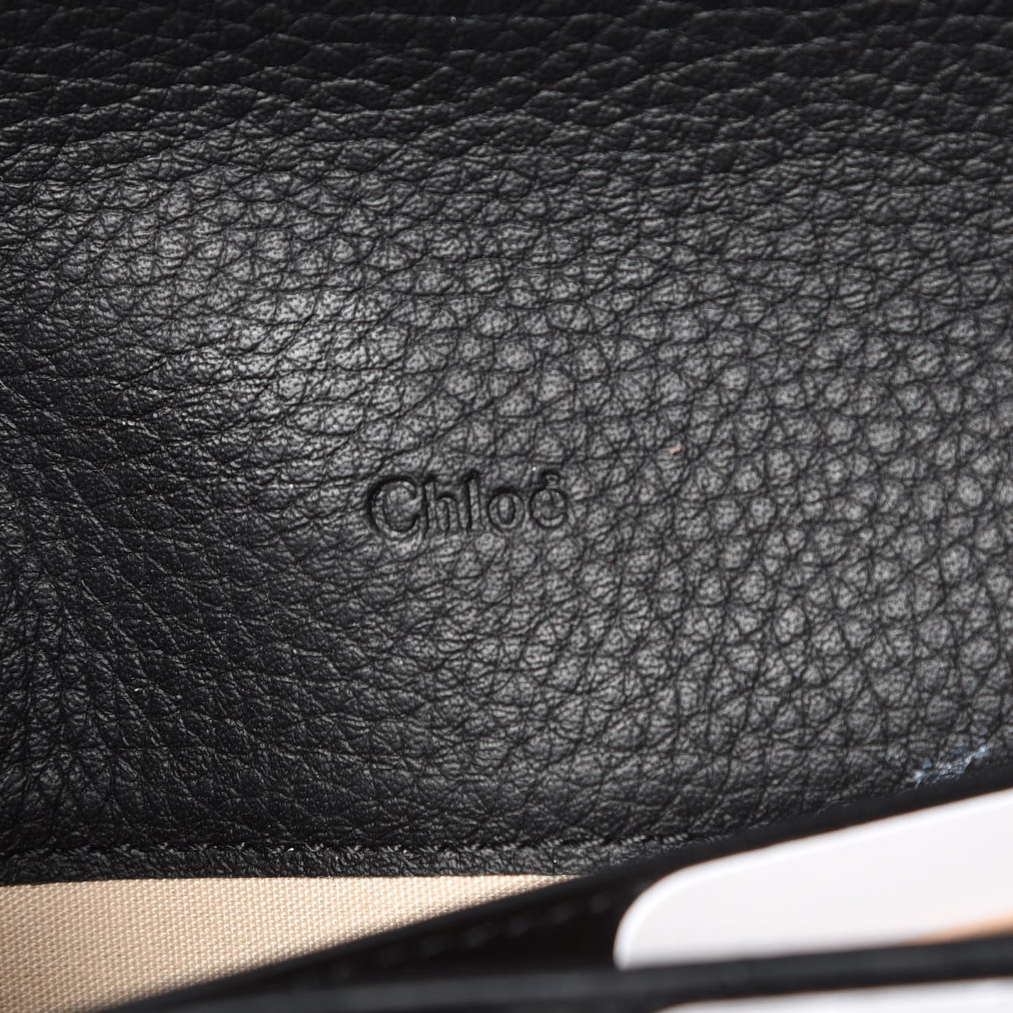 Calfskin Alphabet Long Wallet Black