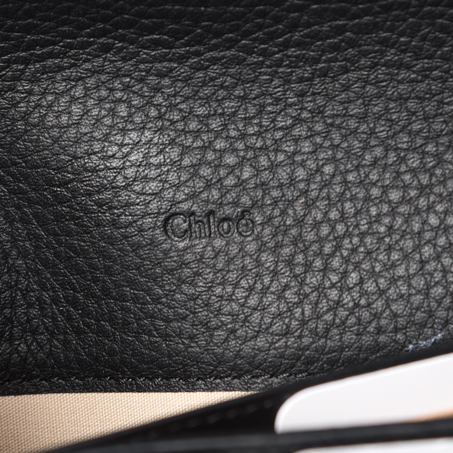 Chloe Calfskin Alphabet Long Wallet Black 6 of 9