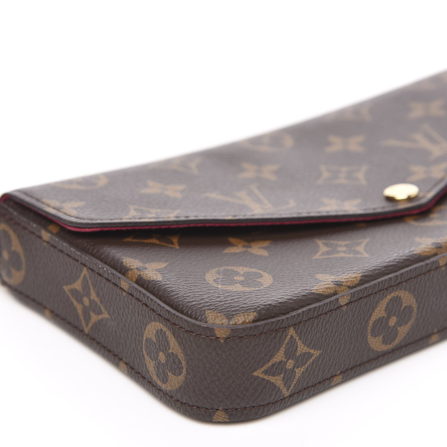 Louis Vuitton Monogram Pochette Felicie Chain Wallet Fuchsia 7 of 9