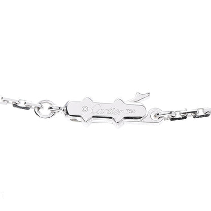 Cartier 18K White Gold Diamond LOVE Drop Necklace 5 of 6