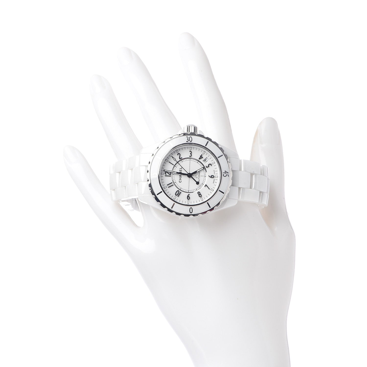 Chanel Stainless Steel Ceramic 38mm J12 Automatic Watch White 2 of 8