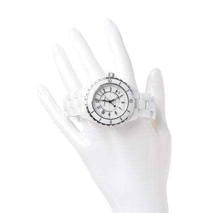 Chanel Stainless Steel Ceramic 38mm J12 Automatic Watch White 2 of 8