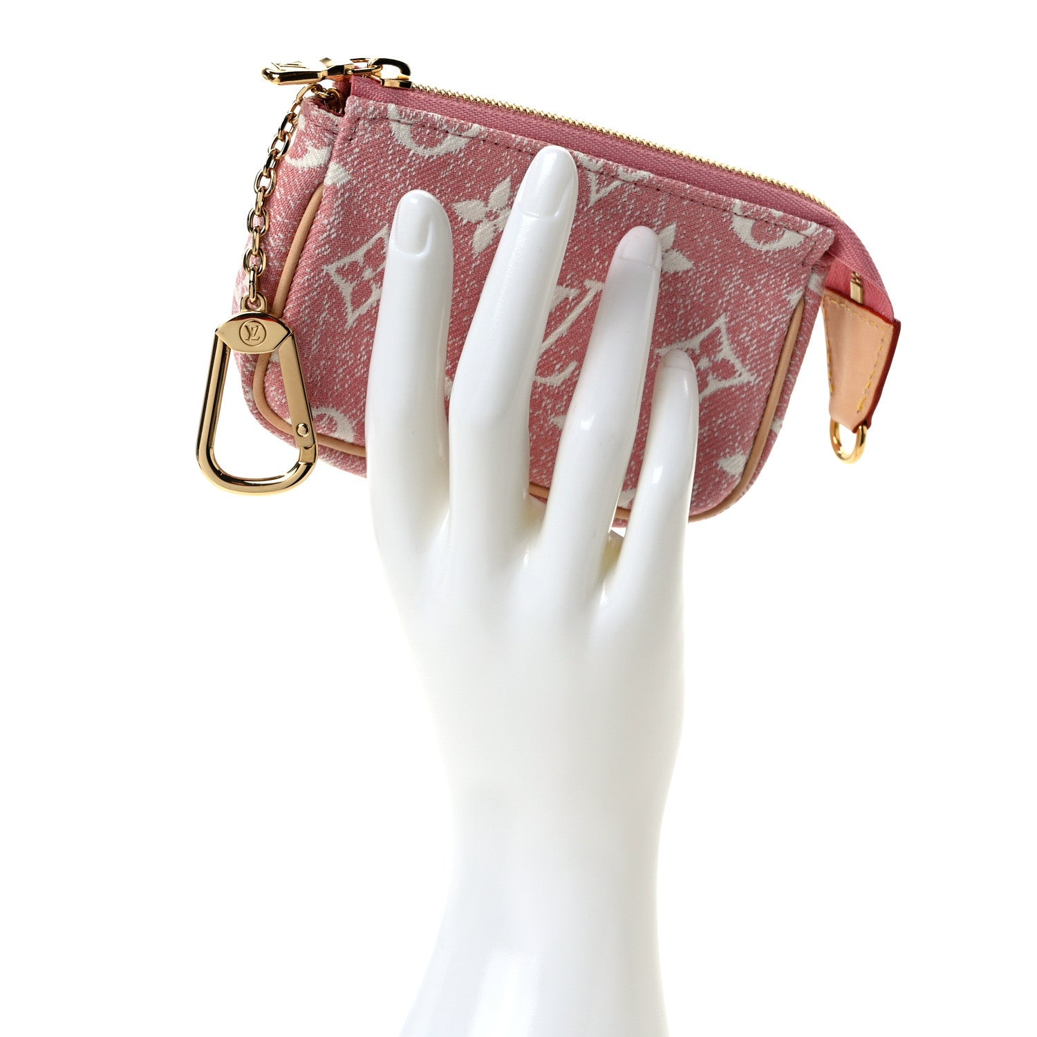 Louis Vuitton Denim Jacquard Monogram Micro Pochette Accessories Rose 2 of 6