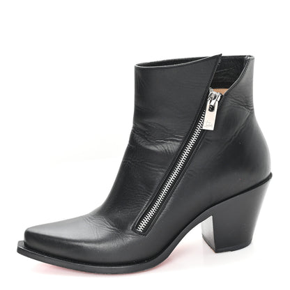Christian Louboutin Calfskin Santiazip 65 Ankle Bootie 38.5 Black 1 of 9
