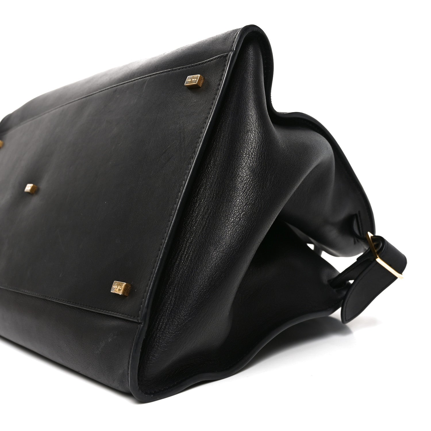 The Row Polished Saddle Calfskin Soft Margaux 17 Black 9 of 9