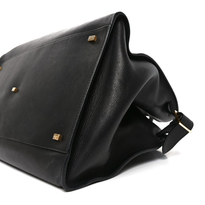 The Row Polished Saddle Calfskin Soft Margaux 17 Black 9 of 9
