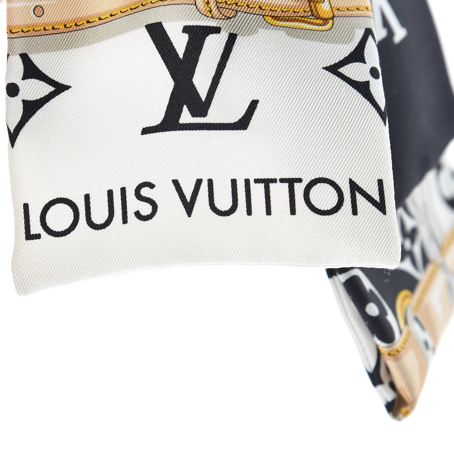 Louis Vuitton Silk Monogram Confidential Bandeau Black 3 of 5