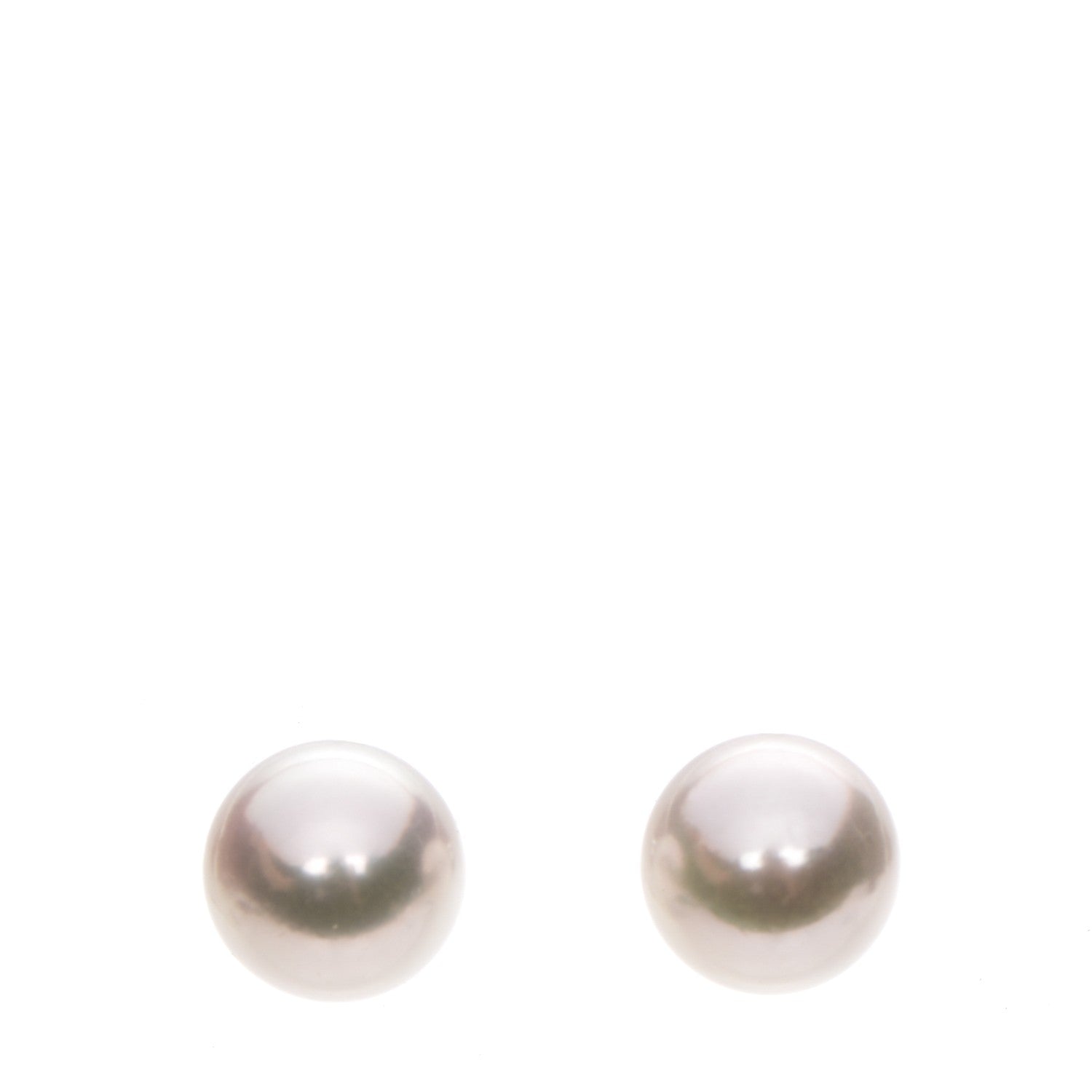 Mikimoto 18K White Gold 7.5mm Pearl Stud Earrings 1 of 5