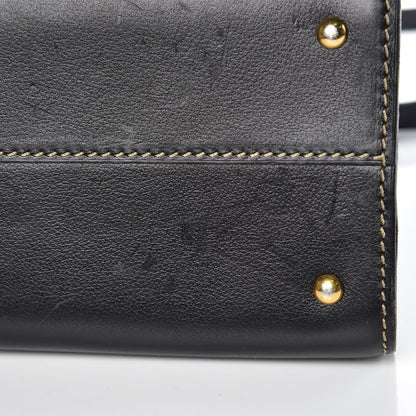 Delvaux Calfskin Evasion Top Handle Frame Bag Black 14 of 16