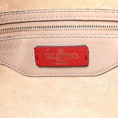 Valentino Garavani Grained Calfskin Rockstud Shoulder Tote Poudre 6 of 13