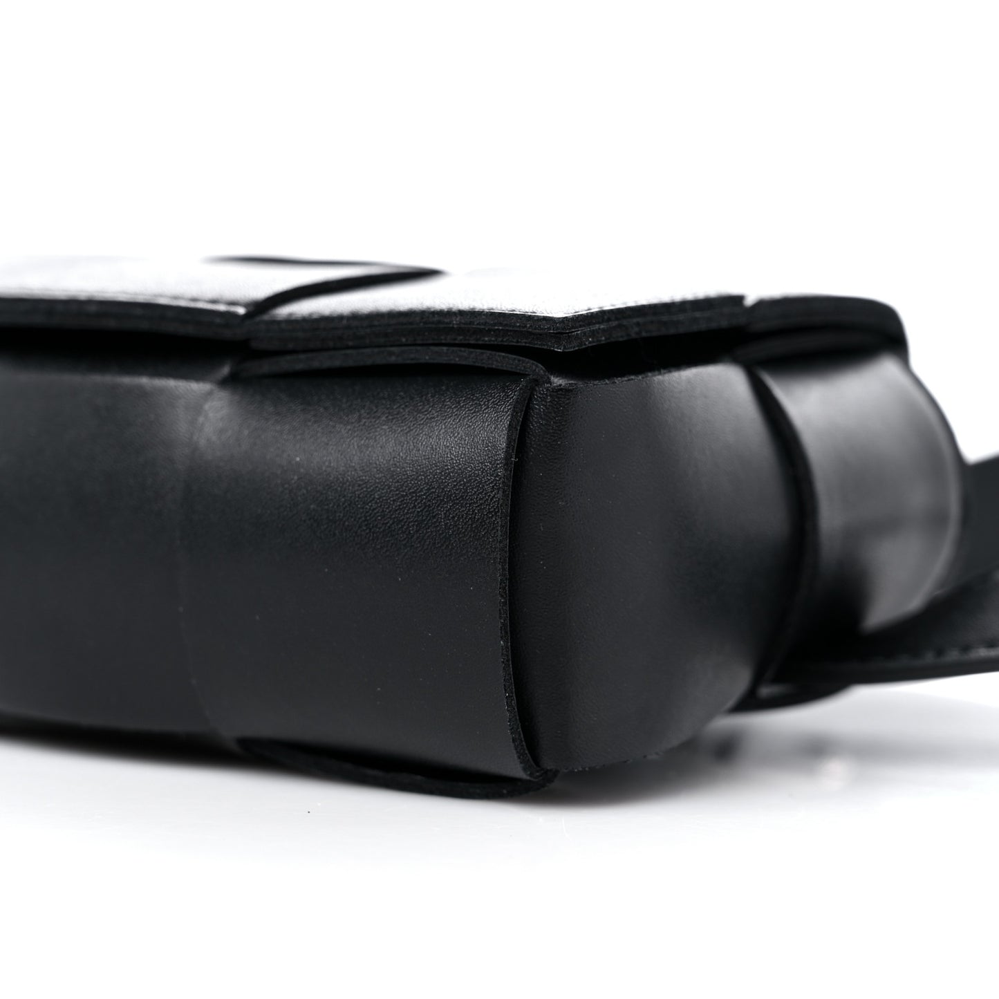 Nappa Maxi Intreccio The Belt Cassette Bag Black