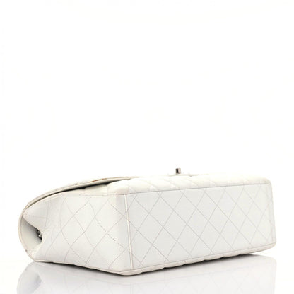 Chanel Caviar Quilted Maxi Single Flap White 4 of 22