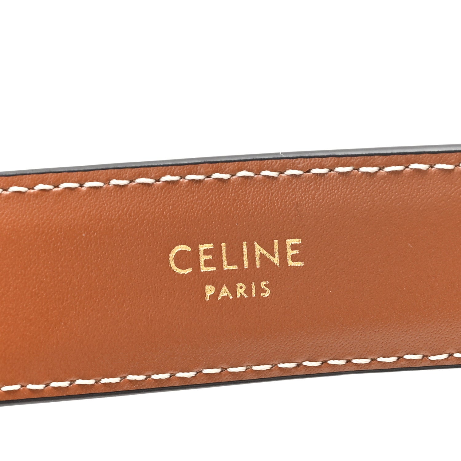 Celine Box Calfskin Small 18mm Triomphe Belt 80 32 Tan 3 of 6