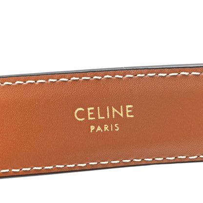Celine Box Calfskin Small 18mm Triomphe Belt 80 32 Tan 3 of 6
