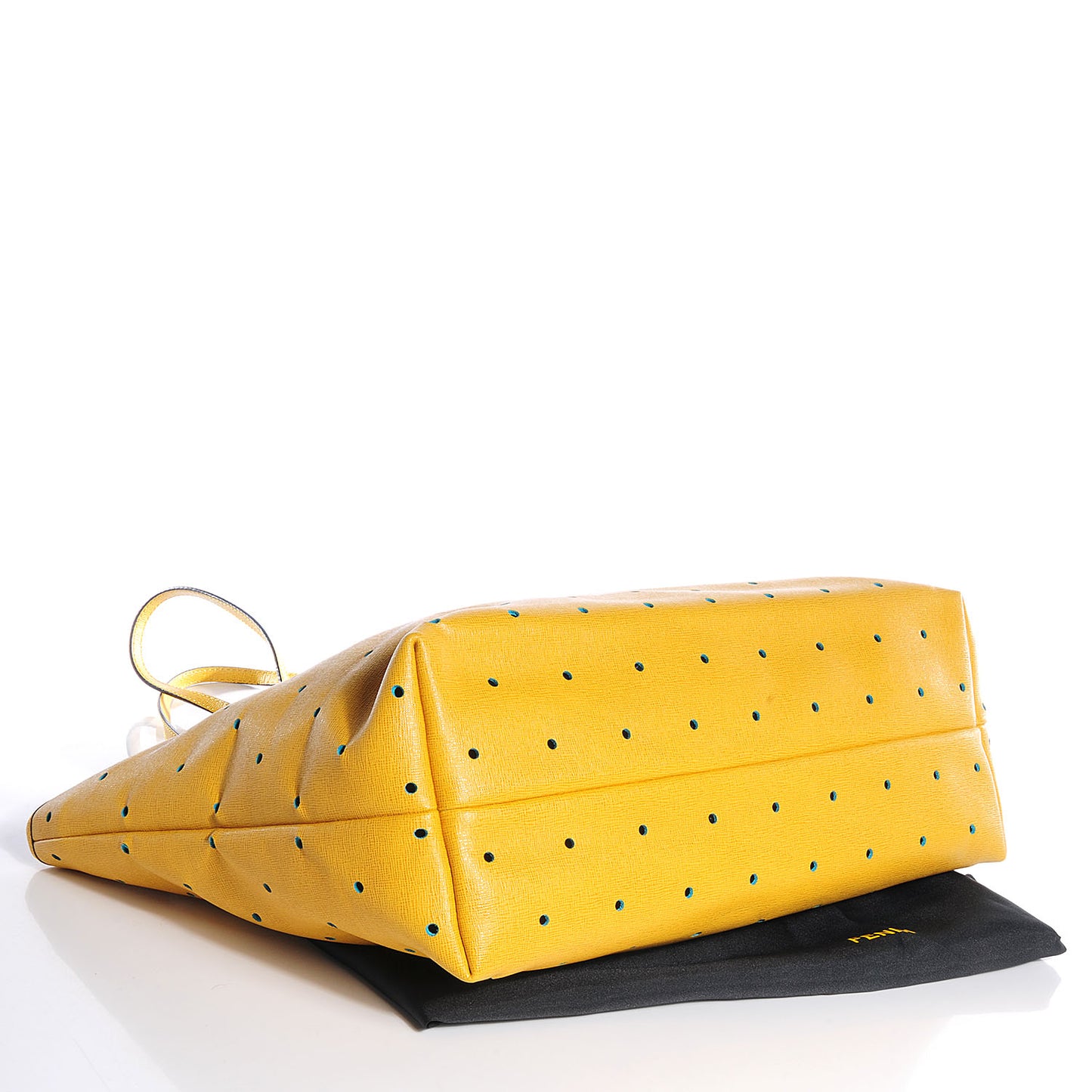 Vitello Perforated Medium Roll Tote Mimosa